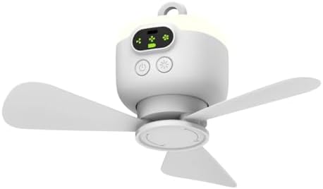 10.6 Inch Portable Camping Fan with Light, 8000mAh Rechargeable Tent Fan by Unknown
