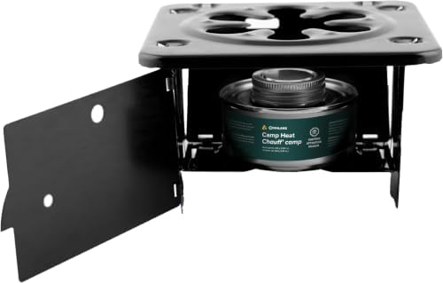Coghlan's Portable Folding Camp Stove – Compact, Lightweight Steel Cooking Stove for Camping, Backpacking, Hiking, or Emergency Use – Uses Canned Heat or Fuel Tablets, Black (Pack of 6) by Coghlans