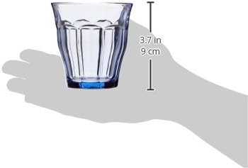 Duralex Made in France Prisme Marine Glass Tumbler Drinking Glasses, 8.75 ounce - Set of 6, Marine Blue - Image 3