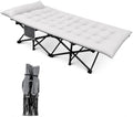 Folding Camping Cot for Adults with Pad, Padded Portable Sleeping Cots, Camp Bed for Outdoor Travel, Beach, Hiking by Blackpongo