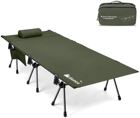 Gonex 31" Camping Cot with Adjustable Height, Portable Fold Cot for Adults by Gonex