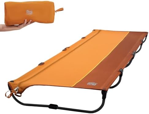 TIMBER RIDGE 20-Second Quick Set-Up Camping Cot, Aluminum Folding Cot by TIMBERRIDGE