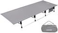 MARCHWAY Lightweight Folding Tent Camping Cot Bed with Lever Lock, Easy Setup Portable Compact for Outdoor Travel, Hunting, Hiking, Motorcycling, Support 330Lbs (Grey) by MARCHWAY