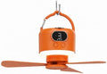 Camping Tent Fan with Light, Rechargeable Hanging Fan with Remote (Orange) by Unknown