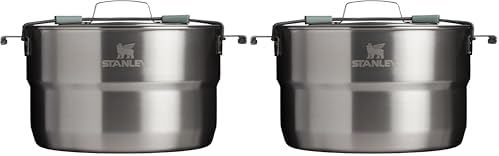 Stanley Wildfare Core 26-Piece Complete Camp Kitchen Cook Set | 4 qt Pot with Lid, 8in Fry Pan | 4 Table Settings, Plates, Bowls, Utensils | Camping Essentials for Your Camp Kitchen | BPA-Free by Unknown