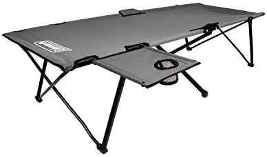 Coleman Pack-Away Big ‘n Tall Camping Cot with Removable Side Table, Extra Wide Cot Fits Adults up to 6ft 6in or 300lbs, Carry Bag Included by Unknown