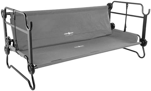 Disc-O-Bed XL Outdoor Modular 2 Person Double Camping Cot Portable Bed with 2 Height Options for Adults, Sleep Solution for Tents, Grey - Image 4