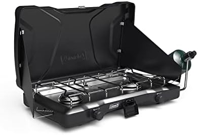 Coleman Triton 2-Burner Propane Stove, Portable Camping Cooktop with 2 Adjustable Burners & Wind Guards, 22,000 BTUs of Power for Camping, Tailgating, Grilling, BBQ, & More by Unknown
