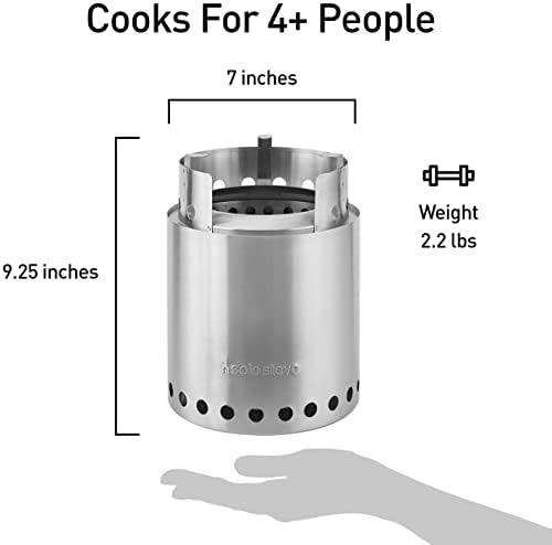 Solo Stove Campfire Camping Stove Portable Stove for Backpacking Outdoor Cooking Great Stainless Steel Camping Backpacking Stove Compact Wood Stove Design-No Batteries or Liquid Fuel Canisters Needed - Image 3