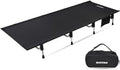 MARCHWAY Lightweight Folding Tent Camping Cot Bed with Lever Lock, Easy Setup Portable Compact for Outdoor Travel, Hunting, Hiking, Motorcycling, Support 330Lbs (Black) by MARCHWAY