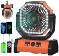 ADUST Camping Fan Battery Powered 20000mAh Outdoor Tent Fans - Orange by ADUST