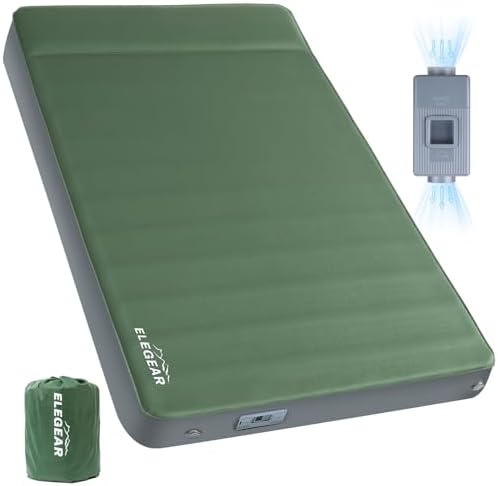 Elegear Air & Foam Self Inflating Sleeping Pad with Electric Pump 4" Full by Elegear