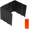 Black Camping Stove Windscreen,Lightweight Aluminum Outdoor Windshield Gas Stove Wind Screen for Camping, Wind Guard Glamping, Hiking, Picnic, Backpacking by Unknown
