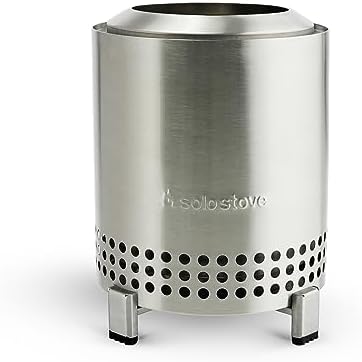 Solo Stove Mesa, 5.1 Inch Tabletop Fire Pit with Stand - Smokeless, Stainless Steel Fire Pit for Camping, Outdoor & Patio- Wood Burning or Pellet Fueled Portable Bonfire, 1.4lbs, Stainless Steel by Unknown