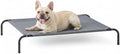 Love's cabin Elevated Cooling Dog Bed for Medium Dogs, Portable Indoor & Outdoor Raised Pet Dog Cat Cot, Durable Summer Frame with Breathable Mesh, Grey, 43" x 31.5" x 8" by Lovescabin