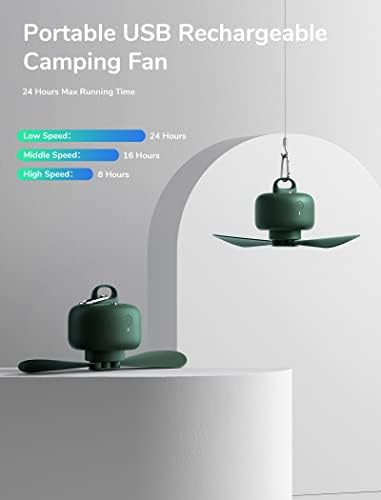 JISULIFE Camping Fan 8000mAh Battery Operated, Portable Tent Rechargeable - Image 6