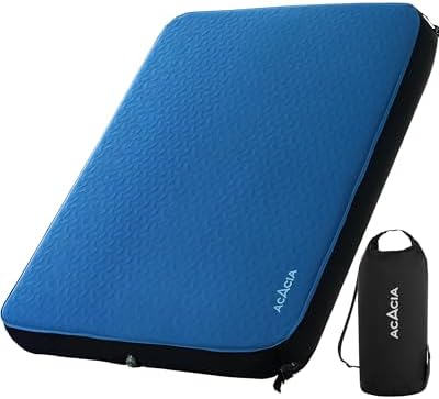 Acacia 4" Thick Self Inflating Sleeping Pad with Foam, Innovative Y-Shaped Telescopic Structure, Ultraportable Camping Air Mattress with Pump Sack, Easy Roll Up Sleep Bed for Travel Tent Car by ACACIA