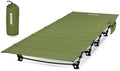MARCHWAY Ultralight Folding Tent Camping Cot Bed, Portable Compact for Outdoor Travel, Base Camp, Hiking, Mountaineering, Lightweight Backpacking (Army Green) by MARCHWAY