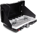 Coleman Triton+ 2-Burner Propane Camping Stove with InstaStart Ignition, Portable Camping Cooktop with 2 Adjustable Burners & Wind Guards, 22,000 BTUs of Power for Camping, Tailgating, Grilling by Unknown