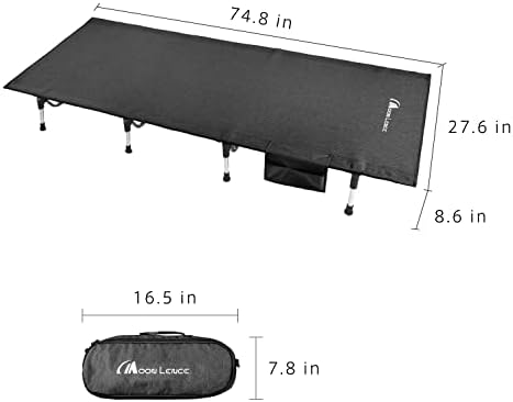 MOON LENCE Lightweight Folding Camping Cot, Portable Camping Bed with Carry Bag for Travel Hiking Backpacking Car Camping Beach - Image 6