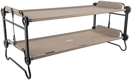 Disc-O-Bed Extra Large Portable Bunk Camping Cots with Carry Bags, Tan by Disc-O-Bed
