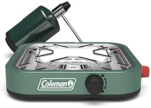Coleman Cascade 18 1-Burner Camping Stove, Portable Cooktop with 8000 BTUs & Matchless Lighting, Fits 12-Inch Pan, Great for Outdoor Cooking, Camping, Tailgating, Grilling, BBQs, & More by Unknown