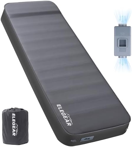 Elegear Air & Foam Self Inflating Sleeping Pad 4" Built-in Electric Pump by Elegear