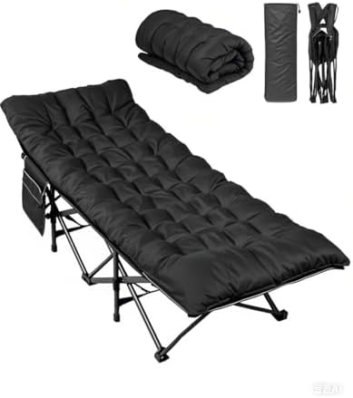 WLIVE Folding 1200D Oxford Camping Cots with Mattress for Adults Sleeping by WLIVE