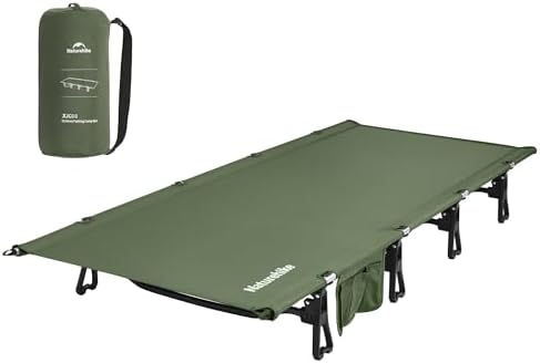 Naturehike Extra Wide GreenWild Camping Cot, Folding Lightweight Camp Cot Bed, Portable Sleeping Bed for Backpacking Travel Beach Home by Naturehike