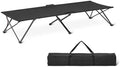 Amazon Basics Folding Camping Cot for Adults, 81.5 x 30.4 Inch Twin Size Steel Frame, 350 lb Capacity, Portable with Carry Bag, Black by AmazonBasics