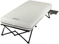 Coleman Queen-Size Airbed Cot Combination, Folding Air Mattress with Steel Frame & Side Table, Battery Pump Included, Great for Camping, Lounging, Elevated Sleeping, Guests, & More by Unknown