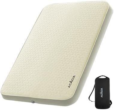 Acacia 4" Thick Self Inflating Sleeping Pad with Foam, Innovative Y-Shaped Telescopic Structure, Ultraportable Camping Air Mattress with Pump Sack, Easy Roll Up Sleep Bed for Travel Tent Car by ACACIA