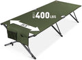 Heavy Duty Camping Cot for Adults, 31.5'' Wide Folding Cot, Support 400LBS by HOMECALL