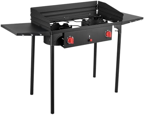 Bestfire 150,000 BTU High Pressure 2-Burner Propane Stove for Camping by GrillsOutdoorCooking