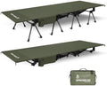 ONETIGRIS SUPRATIROS Extra Large Camping Cot, Height Adjustable Oversized Sleeping Cot with Extending Legs for Camping, Car Trips, Truck, Beach, Office Nap, Sturdy Supports Up to 400lbs (Ranger Green) by OneTigris
