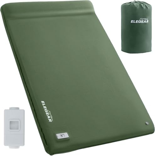 Elegear Self Inflating Sleeping Pad with Electric Pump 3.15" Memory Foam by Elegear