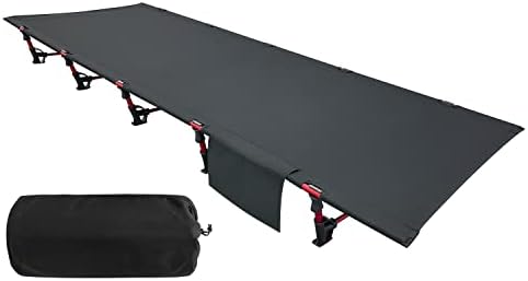 Sutekus Portable Camping Cot Sleeping Cot Ultralight Backpacking Cot Bed for Outdoor Hiking Travel Beach Mountaineering (Black) by SUTEKUS