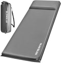 Self-Inflating Foam Camping Mattress with Built-in Pillow, 8cm Thick, Gray by SlowSLog