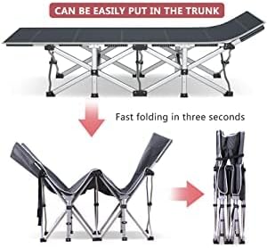 LILYPELLE Folding Camping Cot, Extra Wide Heavy Duty Sleeping Cots - Image 4