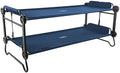 Disc-O-Bed Extra Large Portable Bunk Camping Cots with Carry Bags - Heavy-Duty Indoor or Outdoor Sleeping System, Converts to Bench or Separate Beds, 500 lb Weight Capacity Per Cot, Navy by Disc-O-Bed