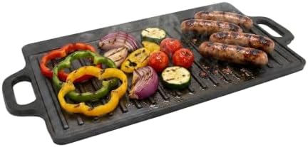 Coghlan's Cast Iron Griddle – Reversible Pre-Seasoned Camping Cookware for Grilling, Frying, and Outdoor Cooking – Durable and Versatile Skillet Pan, 18 x 9 Inches by Coghlans