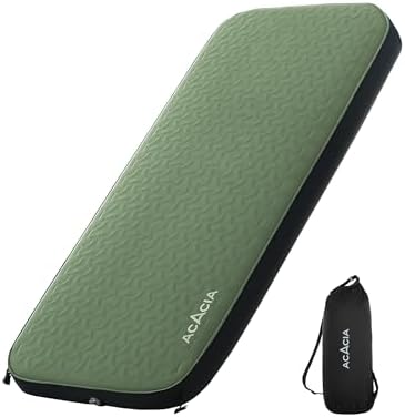 Acacia 4" Thick Self Inflating Sleeping Pad with Foam, Innovative Y-Shaped Telescopic Structure, Ultraportable Camping Air Mattress with Pump Sack, Easy Roll Up Sleep Bed for Travel Tent Car by ACACIA