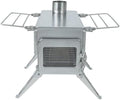 Winnerwell Nomad PLUS M-Sized Hot Tent Stove, Wood Burning Tent Stove with External Air Intake, Double View Windows & Secondary Combustion, AISI 304 Stainless Steel Camping Wood Stove by Winnerwell