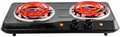 OVENTE Electric Double Burner, 1700W Coil Hot Plate, Black BGC102B by OVENTE