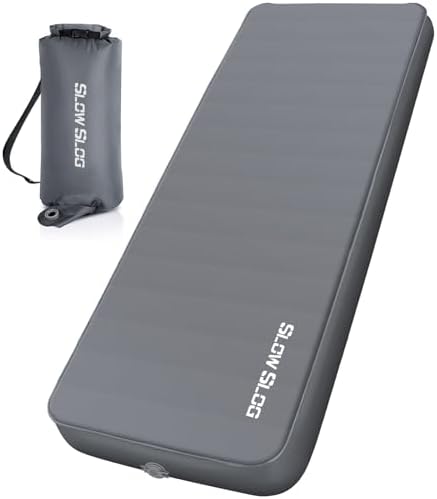 Self-Inflating Sleeping Mats for Outdoor 10cm Foam Sleeping Pad, Gray by SlowSLog