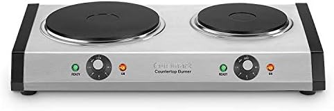 Cuisinart Double Burner Hot Plate, 1800W, Stainless Steel/Black by Cuisinart