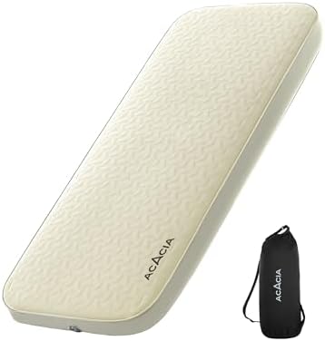 Acacia 4" Thick Self Inflating Sleeping Pad with Foam, Innovative Y-Shaped Telescopic Structure, Ultraportable Camping Air Mattress with Pump Sack, Easy Roll Up Sleep Bed for Travel Tent Car by ACACIA