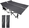 REDCAMP 2 Person Oversize Camping Cots for Adults, 56'' Extra Wide Sleeping Cots Heavy Duty, XXXL Cots Portable for Outdoor Indoor Office, Grey by REDCAMP