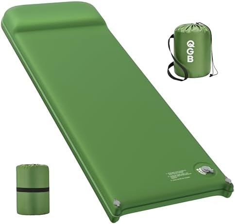 Memory Foam Camping Sleeping Pad, Foldable and Portable Self-Inflating Camping Mattress Pad, 9.5 R-Value Insulated & Quiet Sleeping Mat with Pillow, Compact for Backpacking Hiking Car Traveling Tent by Unknown