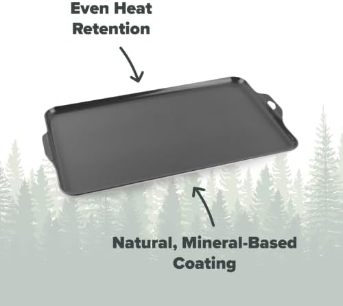 Coghlan's Camp Griddle, Lightweight Aluminum, 16.5 x 10" size, PFAS-Free and Non-Stick Ceramic Coating Cooking Surface for Two Burner Stoves, Ideal for Camping and Outdoor Cooking - Image 4